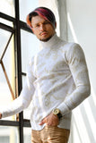 De Angelo Floral Turtleneck Sweater