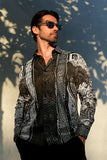 Summer Night Rhinestone Long Sleeve Shirt