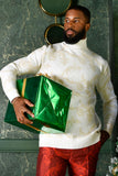 De Angelo Floral Turtleneck Sweater