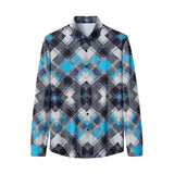 Diamond Plaid Stretch Shirt – El Baron BLUE