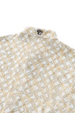 Seamless Geo Print Shirt – El Baron WHITE