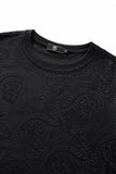 Embossed Paisley Tee – El Baron BLACK
