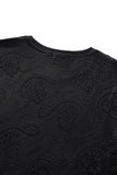 Embossed Paisley Tee – El Baron BLACK