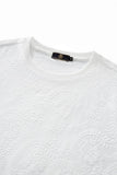 Embossed Paisley Tee – El Baron WHITE