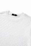 Embossed Diamond Monogram Tee – El Baron WHITE