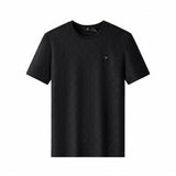 Embossed Greek Key Texture Tee – El Baron BLACK