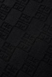 Embossed Greek Key Texture Tee – El Baron BLACK