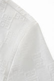 Embossed Greek Key Texture Tee – El Baron WHITE