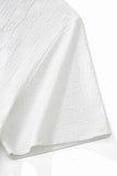 Embossed Greek Key Texture Tee – El Baron WHITE