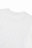 Embossed Greek Key Texture Tee – El Baron WHITE