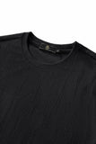 Embossed Diamond Texture Tee – El Baron BLACK