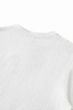 Embossed Diamond Texture Tee – El Baron WHITE