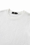 Embossed Geo Texture Tee – El Baron WHITE
