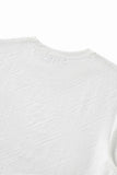 Embossed Geo Texture Tee – El Baron WHITE