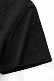 Textured Wave Cotton Tee – El Baron BLACK