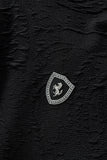 Textured Wave Cotton Tee – El Baron BLACK