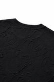 Textured Wave Cotton Tee – El Baron BLACK