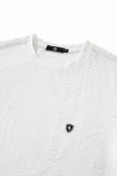 Textured Wave Cotton Tee – El Baron WHITE