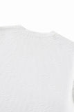 Textured Wave Cotton Tee – El Baron WHITE