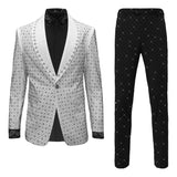 Elegant Blazer + Midnight Precision + Dapper Details SET - WHITE/BLACK/GUN/SILVER