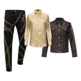 Embellish Edge JKT + Whispering Pines - El Baron + Gilded Links pant BLACK/GOLD