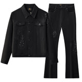 Eminence Paisley Denim SET - Century Penthouse BLACK