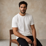Embossed Diamond Monogram Tee – El Baron WHITE