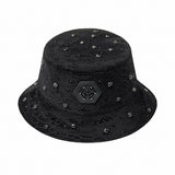 Midnight Serpent Rhinestone - Century Penthouse Hat BLACK