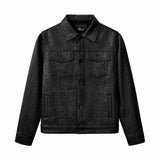 Noir Trucker JKT + City Stroll Button-Up Shir + Arden Side-Tab Shorts + Sanctum Cross Denim hat BLACK/GREY/PINK