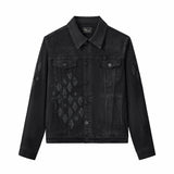 Regalia Medallion Print Denim SET - BLACK
