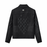 Regalia Medallion Print Denim SET - BLACK