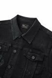 Regalia Medallion Print Denim SET - BLACK