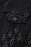 Regalia Medallion Print Denim SET - BLACK