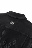 Regalia Medallion Print Denim SET - BLACK