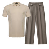 LuxeKnit + Kingsley SET - IVORY/BROWN