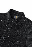 Midnight Serpent Rhinestone SET - Century Penthouse BLACK