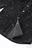 Midnight Serpent Rhinestone SET - Century Penthouse BLACK
