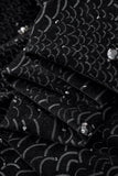 Midnight Serpent Rhinestone SET - Century Penthouse BLACK