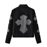 Sanctum Cross Denim Jkt, Pant & Hat + Olympic Victory Button-Up Shirt BLACK/GREY/SILVER/SKY BLUE
