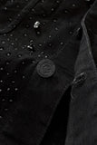 Celestial Stud Denim SET – Century Penthouse BLACK