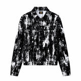 Flocked Eclipse Denim Jkt – Century Penthouse BLACK