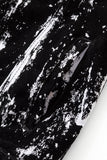 Flocked Eclipse Denim Jkt – Century Penthouse BLACK