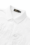 Tiger’s Wrath Embellished Polo WHITE/WHITE