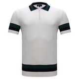 Heritage Stripe Knit Polo WHITE