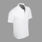 Shadow Plaid Stitchless Men's Polo White