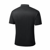 Diagonal Texture Stitchless Men's Polo Black