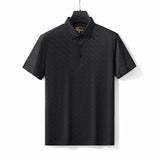 Geo Texture Stitchless Polo BLACK