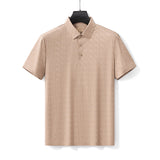 Geo Texture Stitchless Men's Polo Khaki