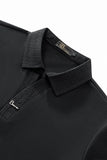 Stride Contrast Collar Polo BLACK