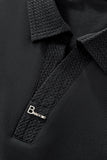 Stride Contrast Collar Polo BLACK